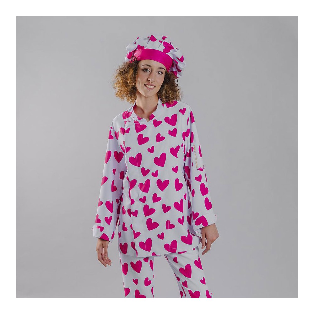Chaqueta de cocina unisex Agatha Garys 900002 cuore rosa