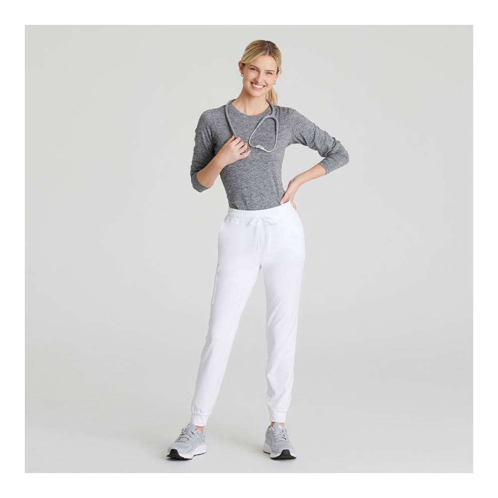 Jogger sanitario mujer tejido ecológico Barco SKP552 blanco