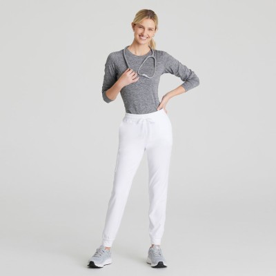 Jogger sanitario mujer tejido ecológico Barco SKP552 blanco