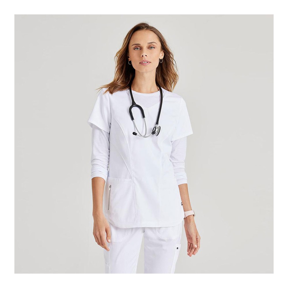 Camiseta médica de mujer Barco GRST124 blanco