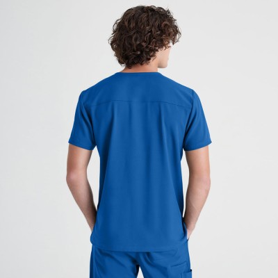 Blusa sanitaria hombre lazo verde Barco GSST179 Azul royal