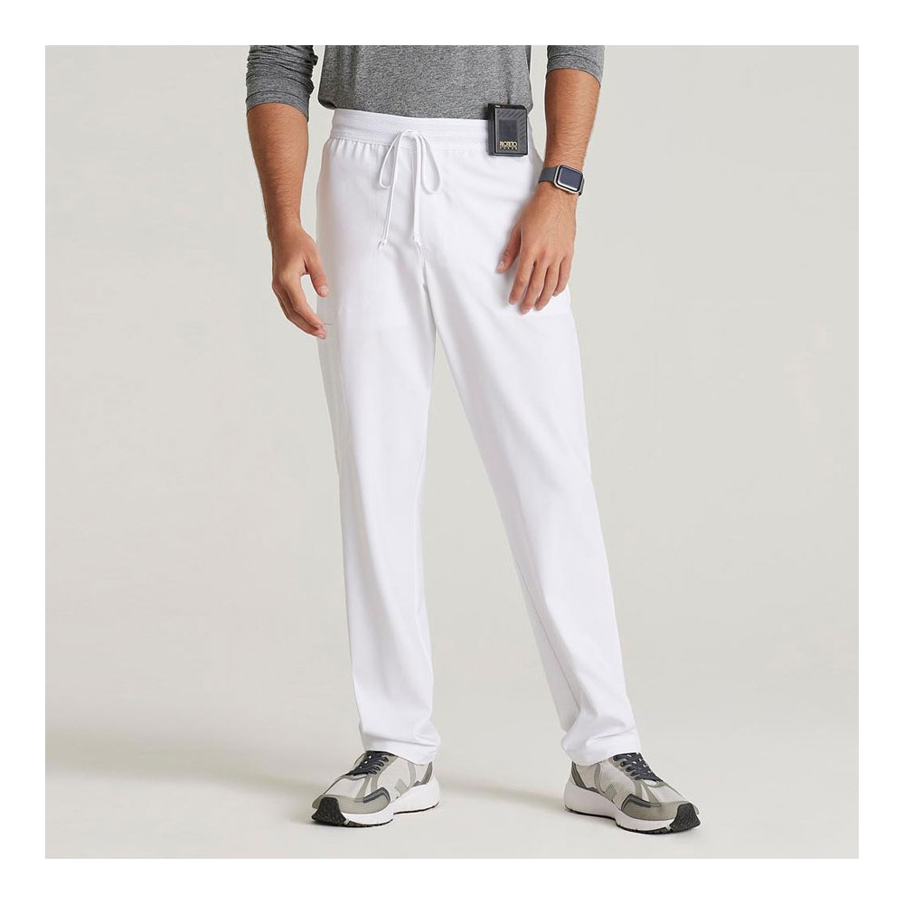 Pantalón de sanidad hombre cordón ajustable Barco GSSP649 blanco