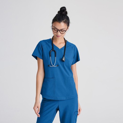 Blusa médica clásica de mujer Barco GSST180 Azul royal