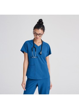 Blusa médica clásica de mujer Barco GSST180 Azul royal