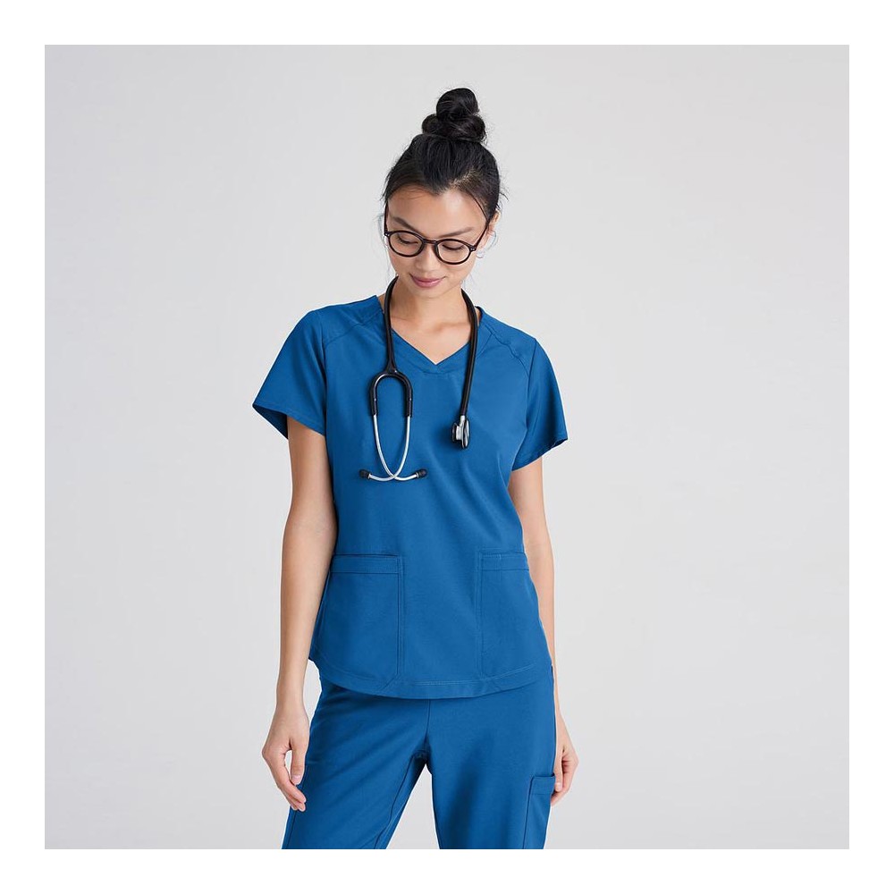 Blusa médica clásica de mujer Barco GSST180 Azul royal