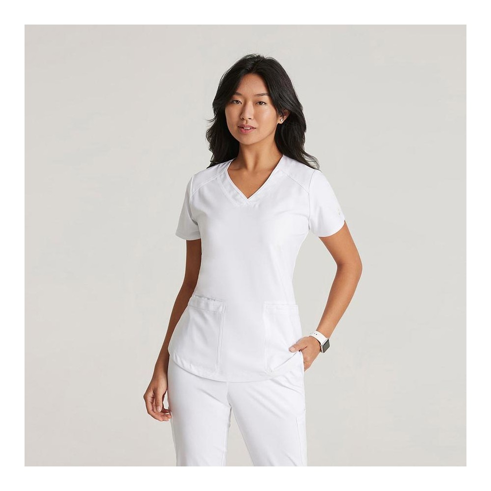 Blusa médica clásica de mujer Barco GSST180 blanco