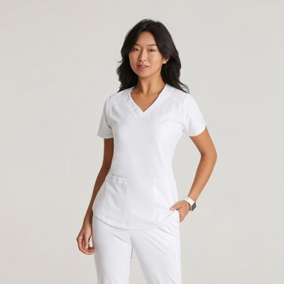 Blusa médica clásica de mujer Barco GSST180 blanco