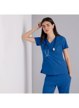 Camiseta sanitaria antiarrugas Barco 5105 Azul royal