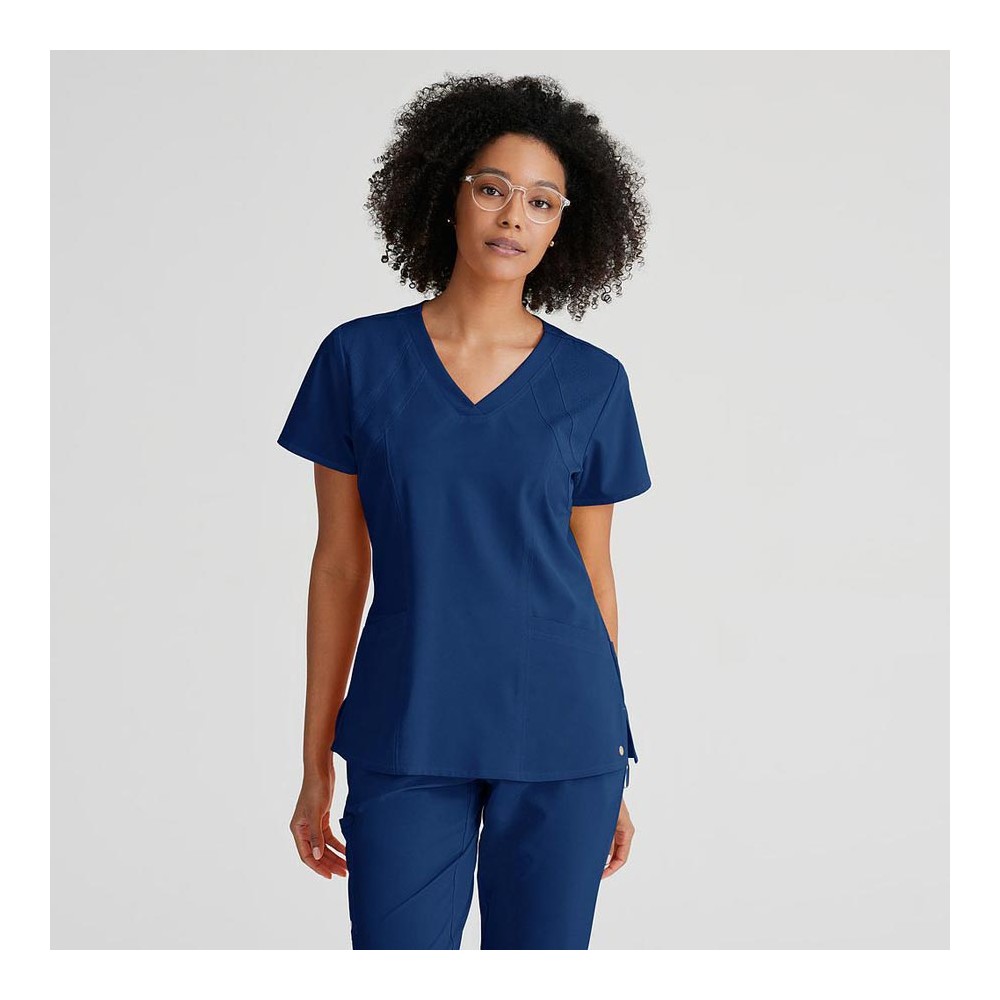 Camiseta sanitaria antiarrugas Barco 5105 indigo