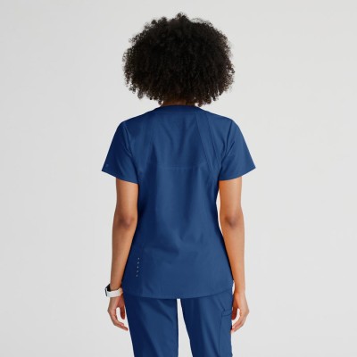 Camiseta sanitaria antiarrugas Barco 5105 indigo