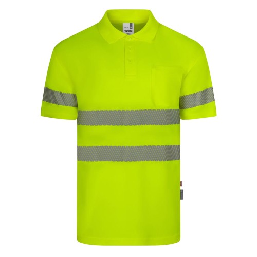 Polo alta visibillidad reciclado Velilla 305532 amarillo fluor