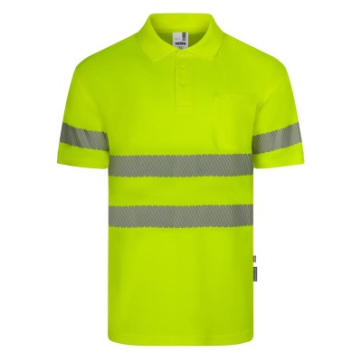 Polo alta visibillidad reciclado Velilla 305532 amarillo fluor