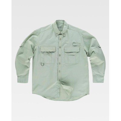 Camisa de trabajo safari Workteam B8500 Verde topo