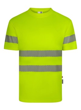 Camiseta alta visibilidad 100% poliéster reciclado Velilla 305632 amarillo flúor