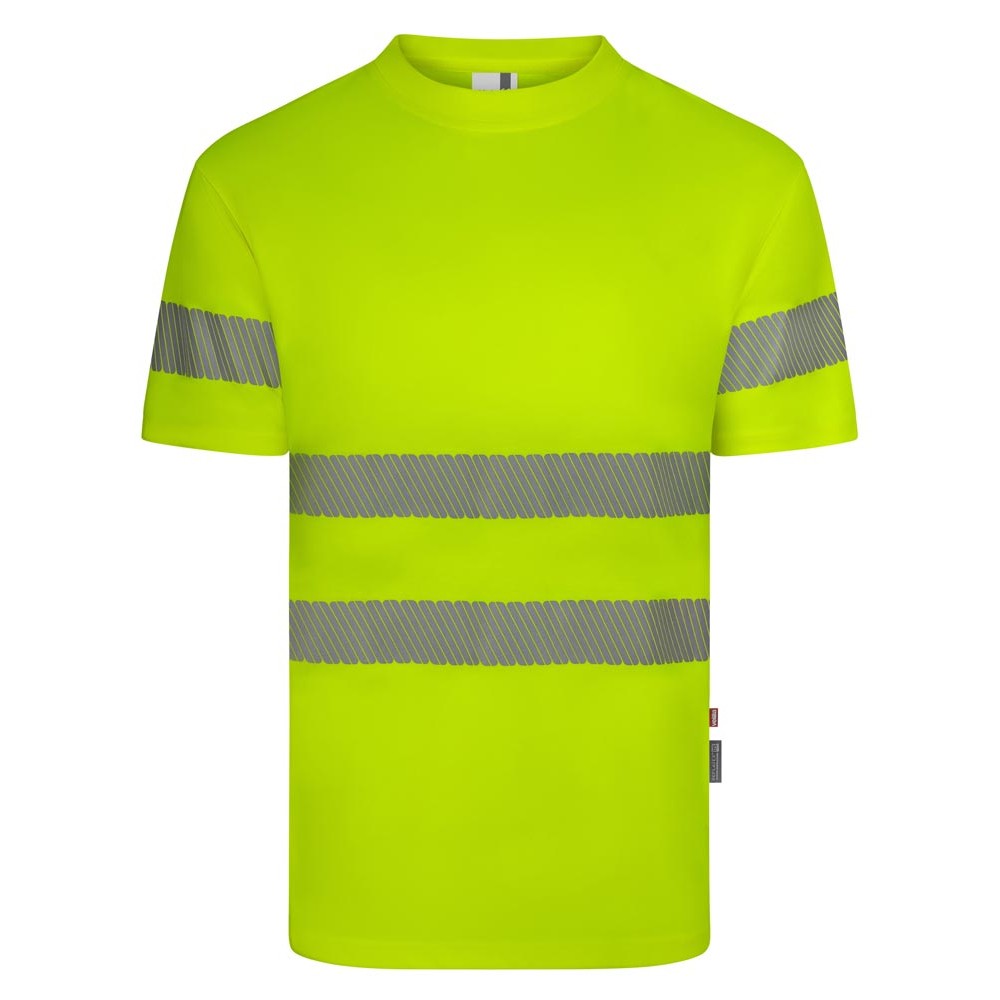 Camiseta alta visibilidad 100% poliéster reciclado Velilla 305632 amarillo flúor