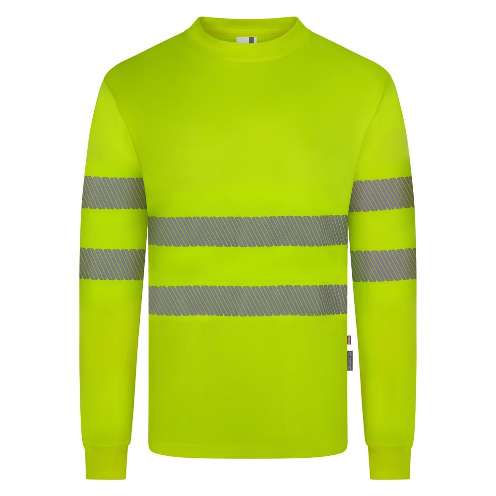 Camiseta alta visibilidad reciclado manga larga Velilla 305634 amarillo flúor