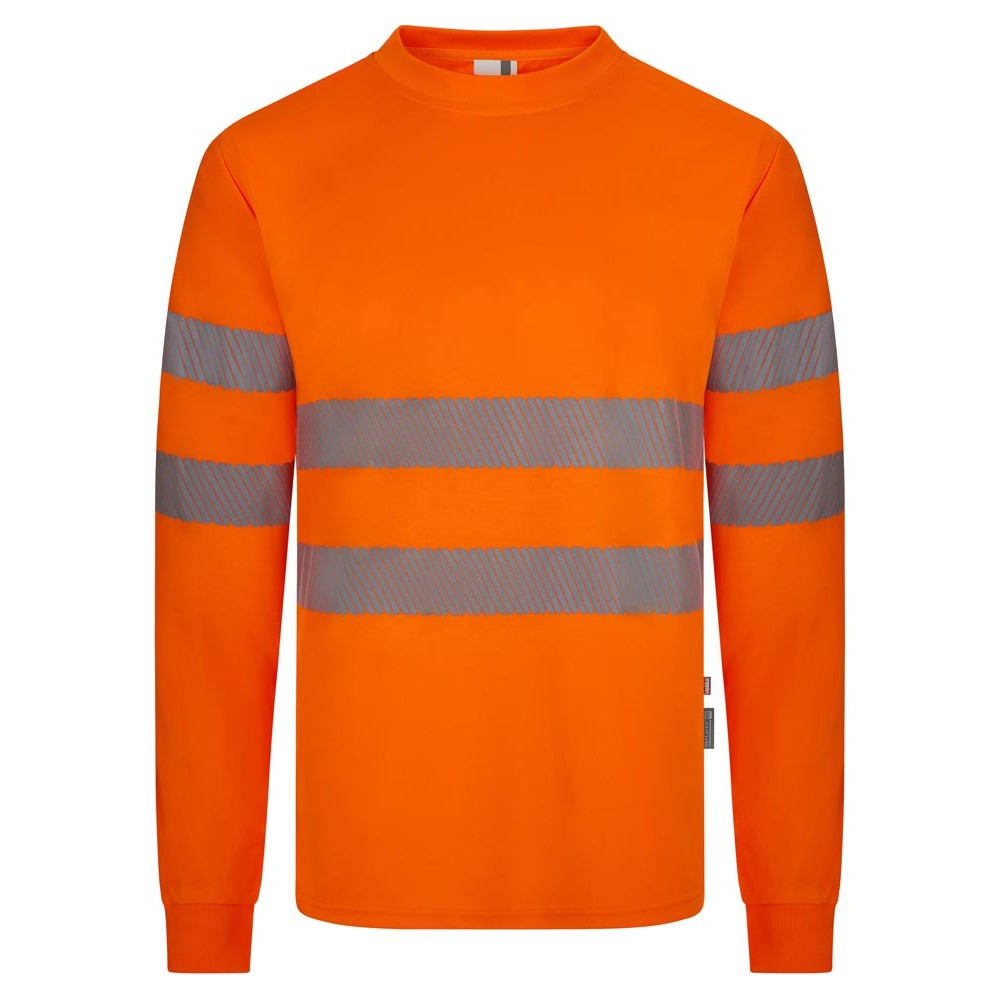 Camiseta alta visibilidad reciclado manga larga Velilla 305634 naranja flúor
