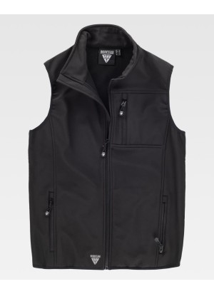 Chaleco de trabajo Workshell doble capa Workteam S9305 Negro