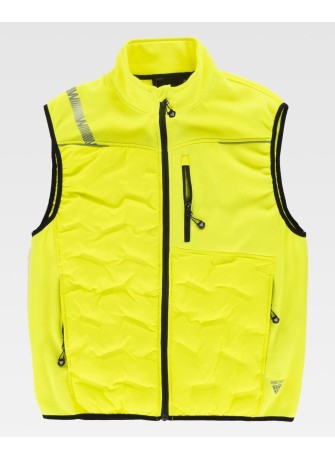 Chaleco reflectante  acolchado sin mangas Workteam S7840 Amarillo