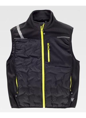 Chaleco reflectante  acolchado sin mangas Workteam S7840 Negro