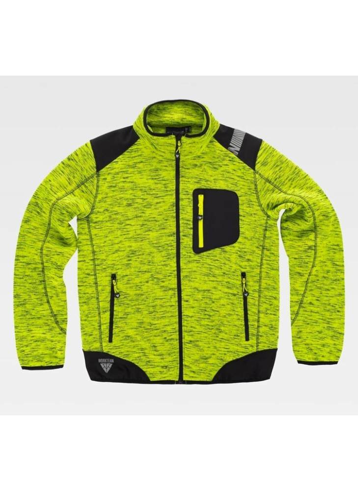 Chaqueta combinada con cuello alto Workteam S9455