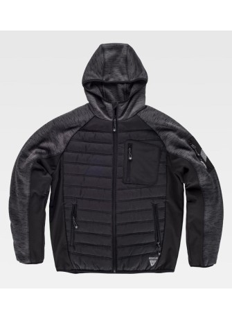 Chaqueta Workshell de punto acolchada con capucha S9475
