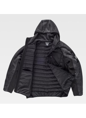 Chaqueta Workshell de punto acolchada con capucha S9475