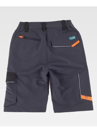 Bermuda multibolsillos elásticas y combinada Workteam WF3017