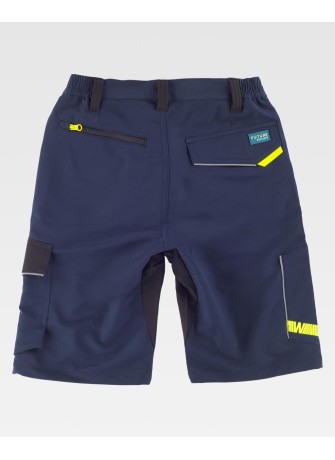 Bermuda multibolsillos elásticas y combinada Workteam WF3017