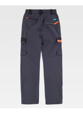 Pantalón multibolsillos elástico combinado WF3050