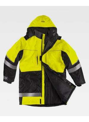 Parka alta visibilidad impermeable y acolchado Workteam C7010