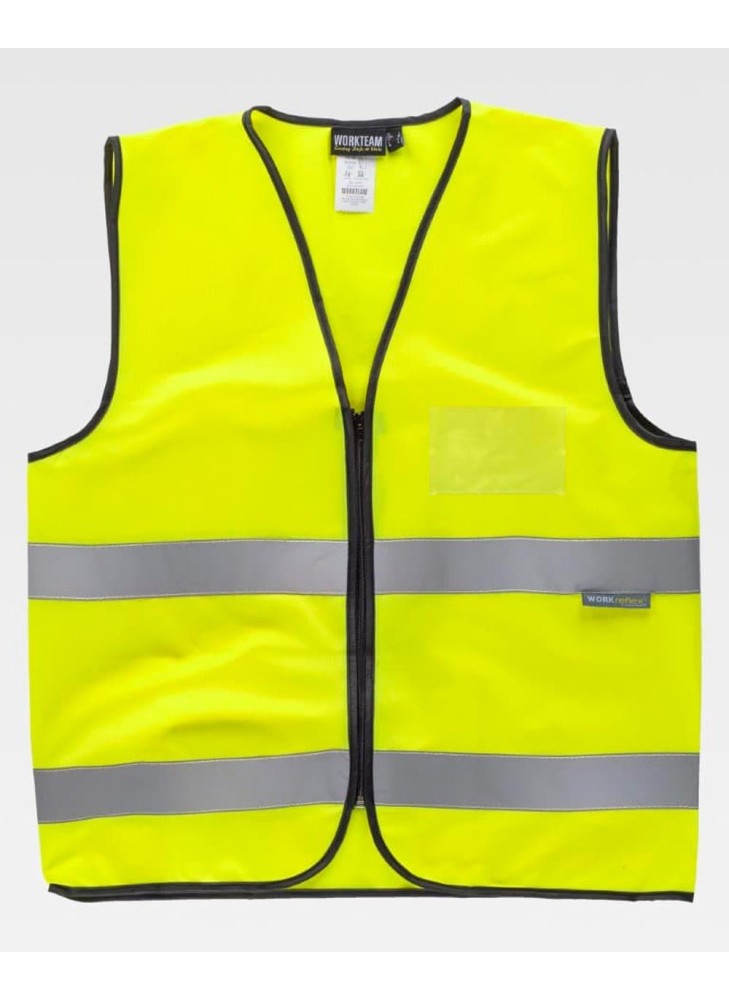 Chaleco reflectante con bolsillo identificador Workteam C3610B