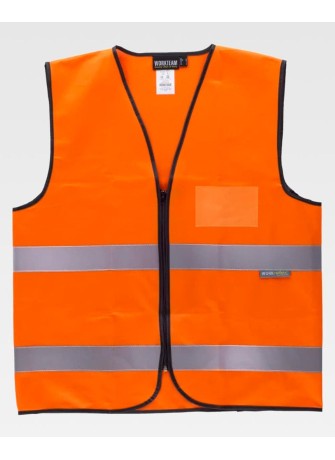 Chaleco reflectante con bolsillo identificador Workteam C3610B