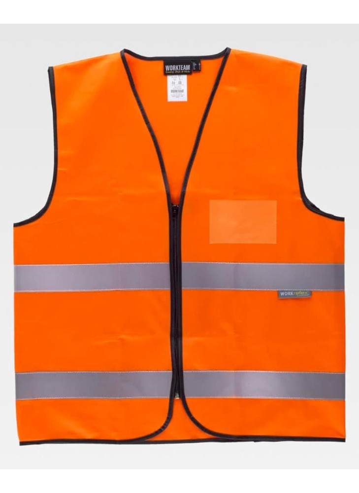 Chaleco reflectante con bolsillo identificador Workteam C3610B