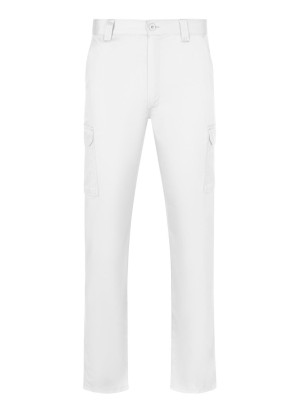 Pantalón de trabajo multibolsillos corte entallado Velilla 103026 Blanco