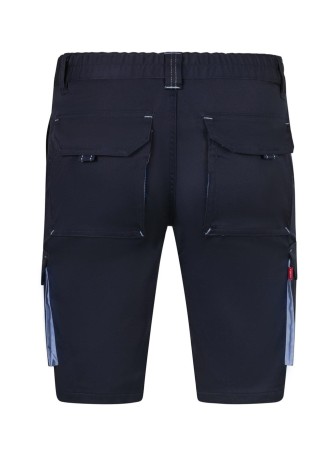 Bermuda de trabajo stretch bicolor multibolsillos
