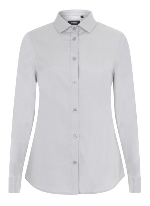 Camisa de trabajo de mujer elastica manga larga Velilla 405019S Gris hielo