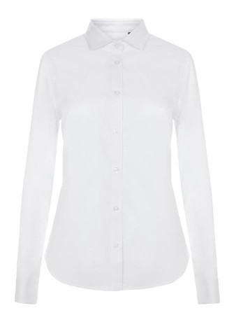 Camisa de trabajo de mujer elastica manga larga Velilla 405019S Blanca