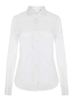 Camisa de trabajo de mujer elastica manga larga Velilla 405019S Blanca