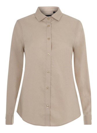 Camisa de trabajo de mujer elastica manga larga Velilla 405019S Beige