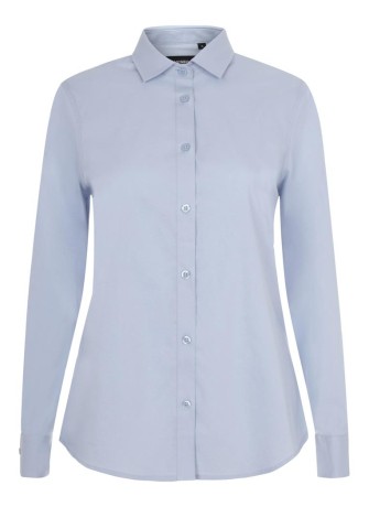 Camisa de trabajo de mujer elastica manga larga Velilla 405019S Celeste