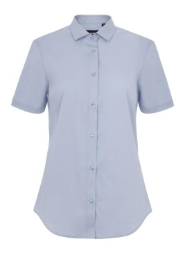 Camisa Stretch mujer cuello italiano y manga corta Velilla 405018S