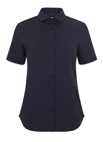 Camisa Stretch mujer cuello italiano y manga corta Velilla 405018S