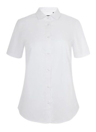 Camisa Stretch mujer cuello italiano y manga corta Velilla 405018S