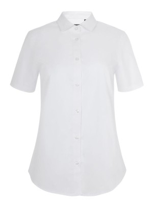 Camisa Stretch mujer cuello italiano y manga corta Velilla 405018S