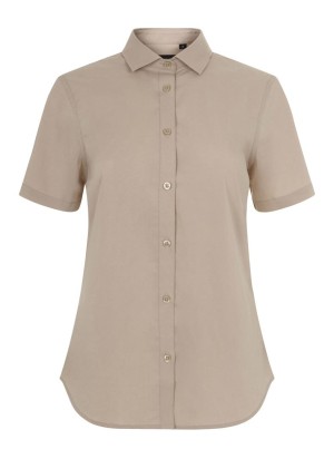 Camisa Stretch mujer cuello italiano y manga corta Velilla 405018S