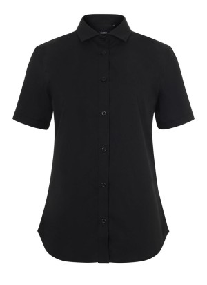 Camisa Stretch mujer cuello italiano y manga corta Velilla 405018S