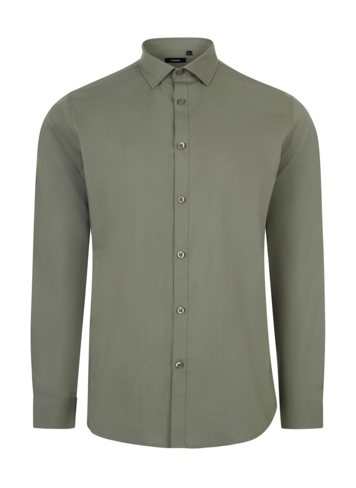 Camisa Stretch cuello italiano y manga larga Velilla 405017S