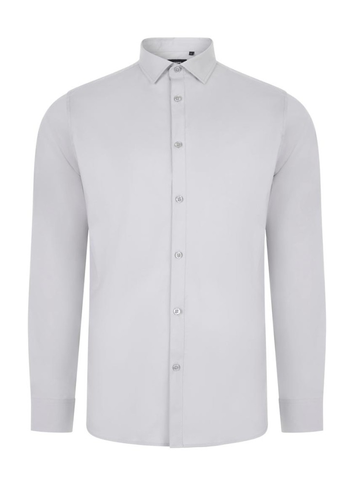 Camisa Stretch cuello italiano y manga larga Velilla 405017S