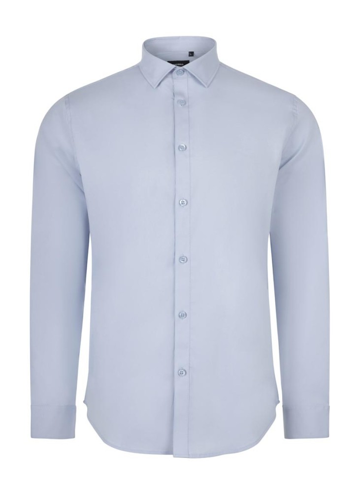 Camisa Stretch cuello italiano y manga larga Velilla 405017S